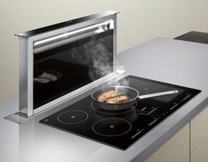 Miele downdraft afzuigkap in keukenblad keuken