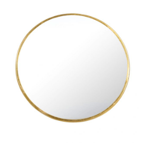 Ronde spiegel met gouden rand