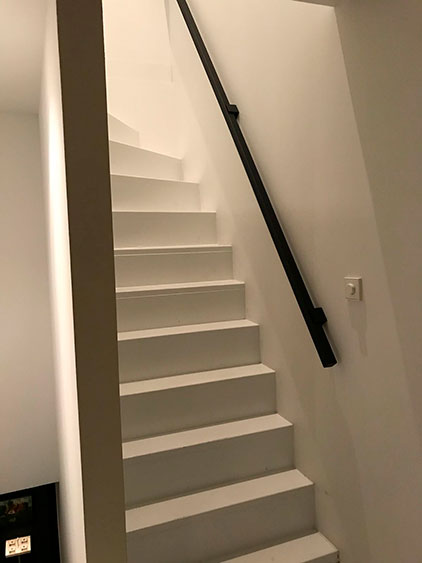 Trapleuning zwart staal