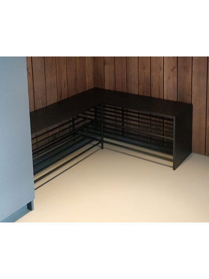 Stalen schoenenrek/bankje