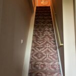 Ronde gouden design trapleuning, op maat gemaakt van staal