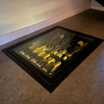 Op maat gemaakt vloerluik onder trap met verlichting